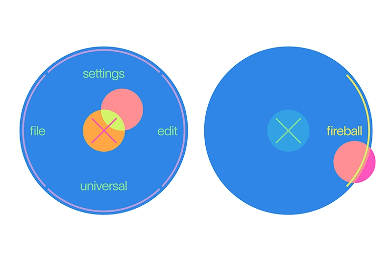 Command Stick - Bright blue theming based on Karl Gerstner's work