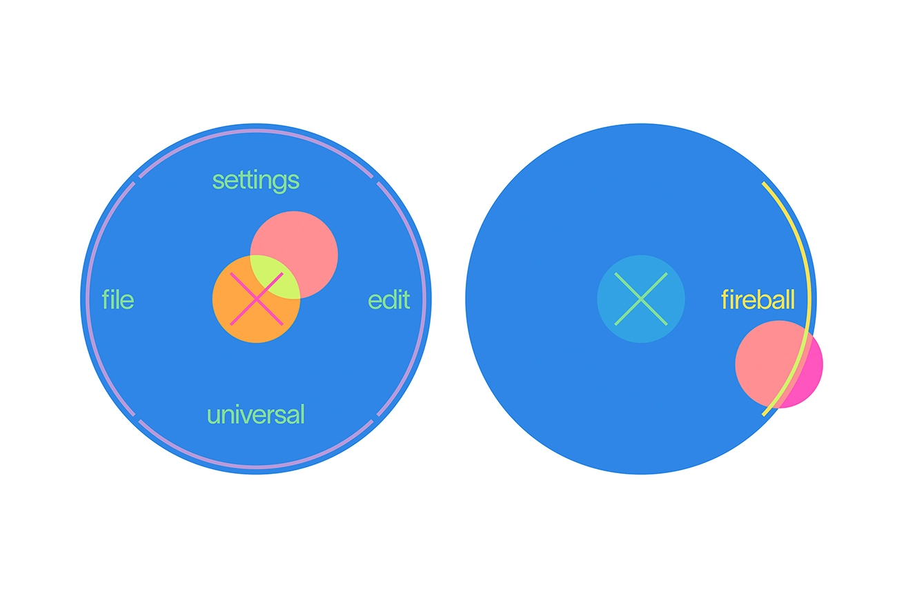 Command Stick - Bright blue theming based on Karl Gerstner's work